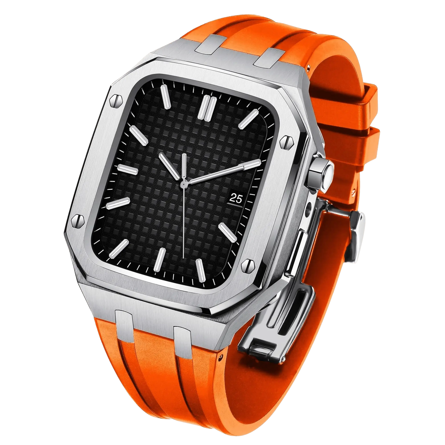 Stainless Steel & Silicone Case for Apple Watch