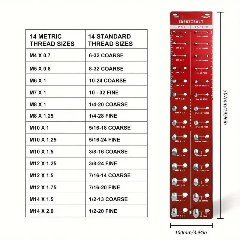 Nut and Bolt Thread Checker